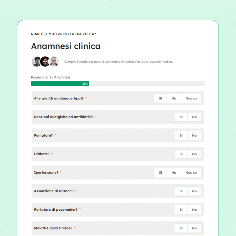 Integrazione e sviluppo di tool anamnesi digitale