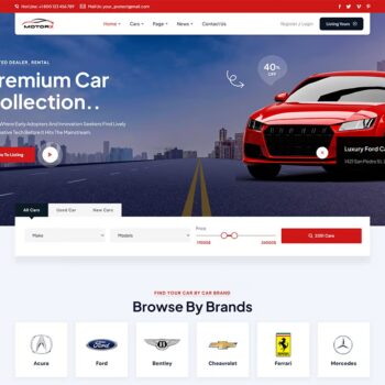 Catalogo auto per concessionarie – Sito web verticale + Foto + Blog